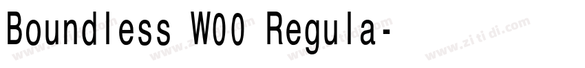 Boundless W00 Regula字体转换 Boundless W00 Regula字体转换